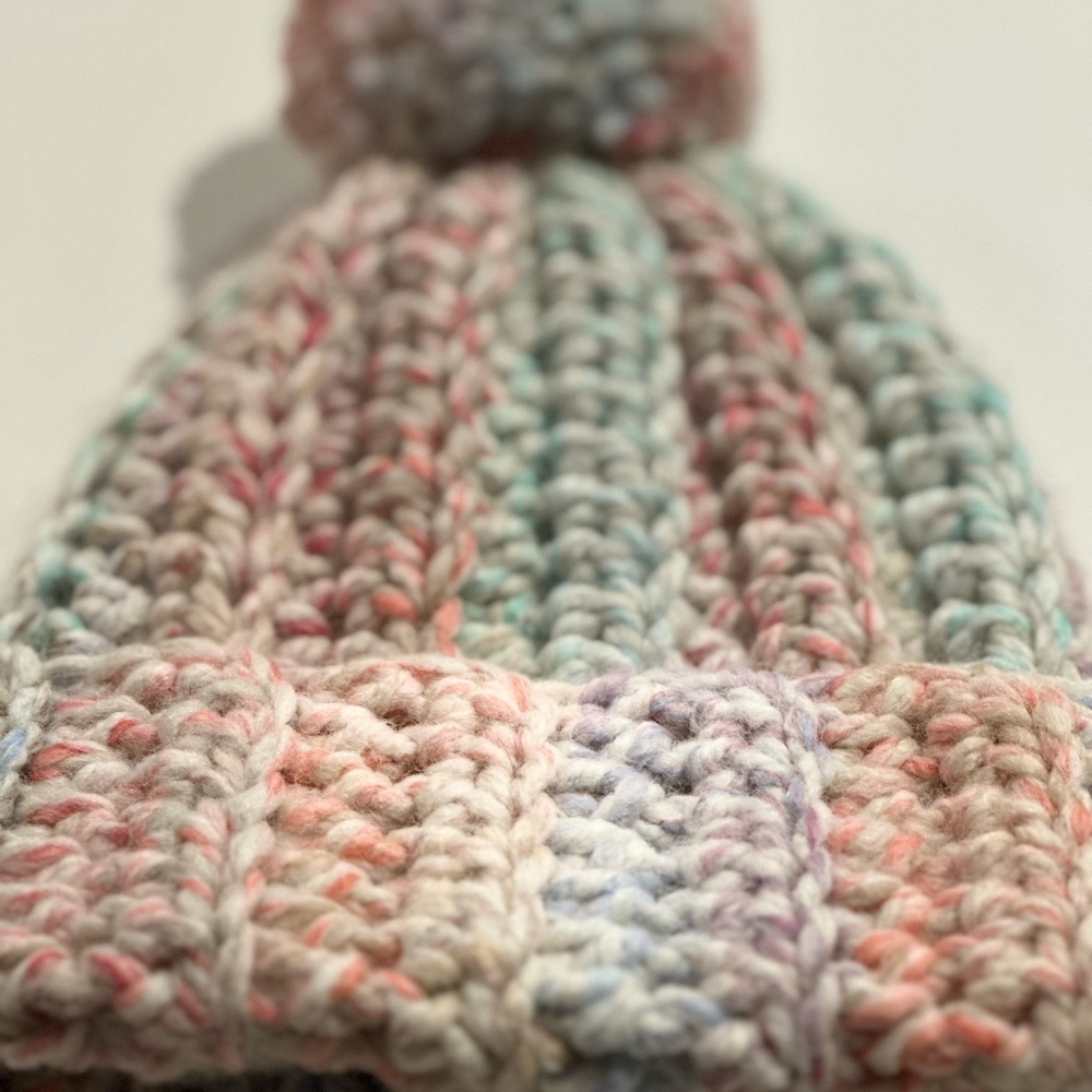 NEW HANDMADE Kids Pastel crochet Wool Beanie made to order